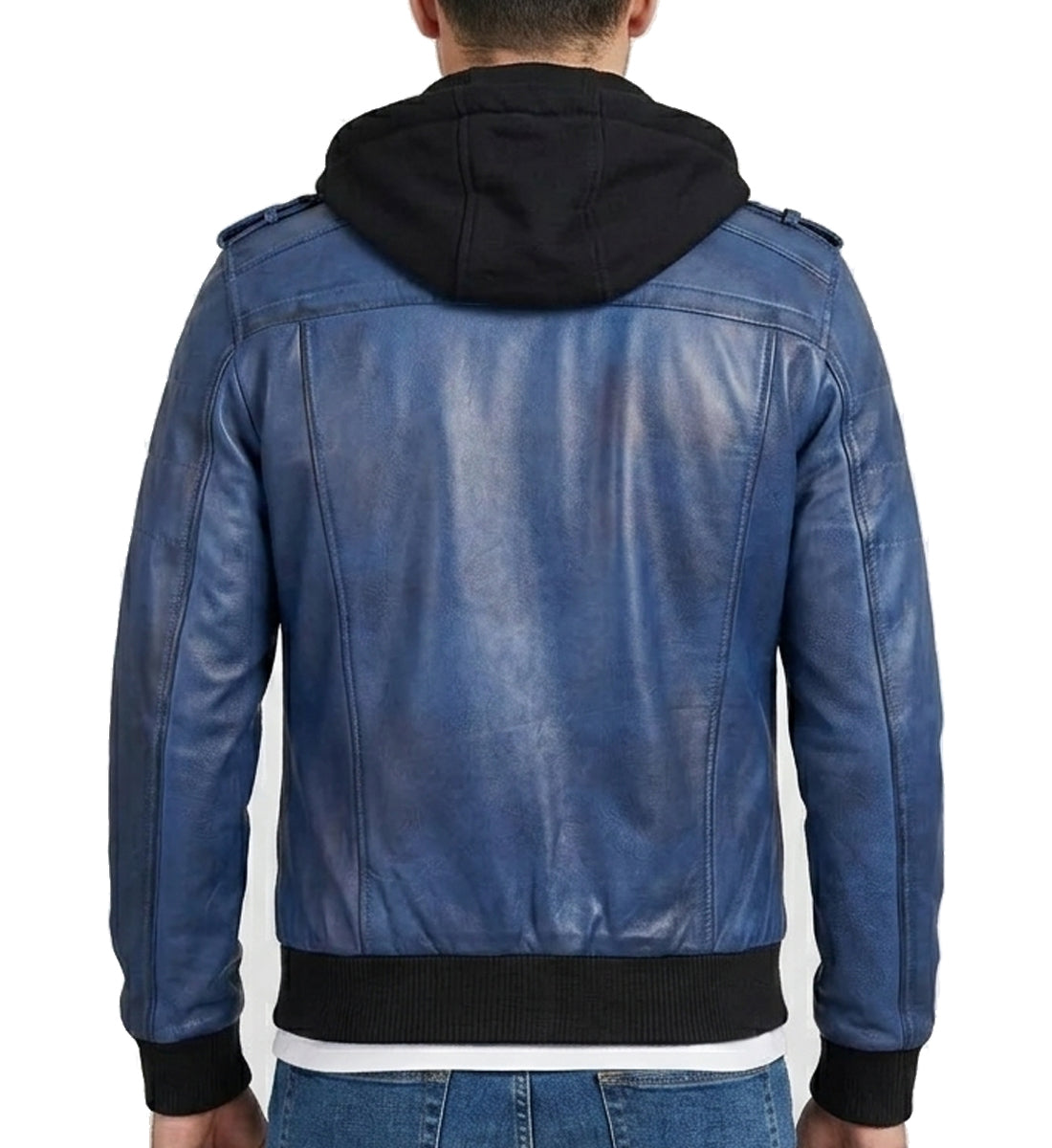 Blueleatherbomberjacketmen