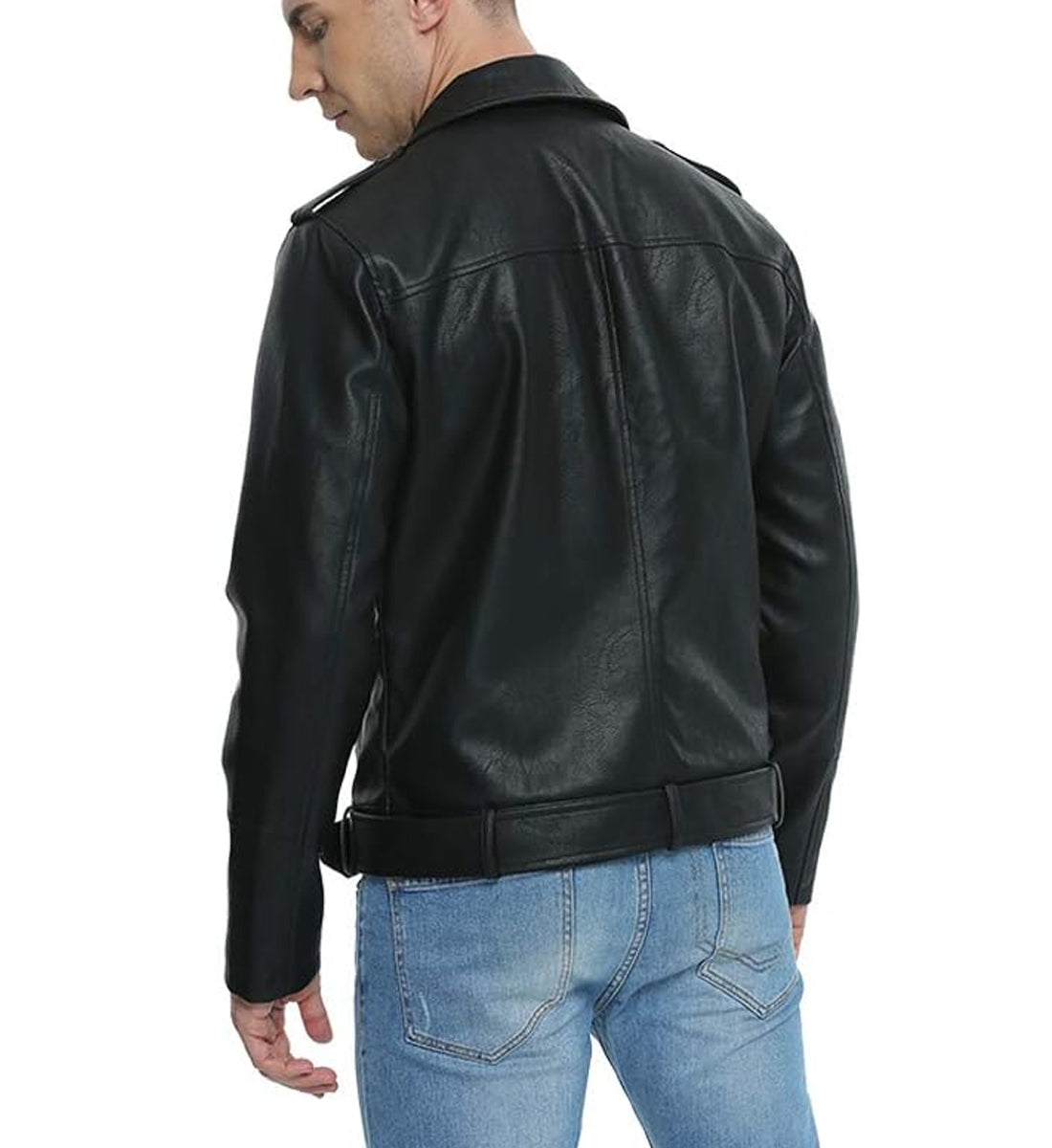 Men_sSlimFitRealLeatherBikerJacketBlack_SideViewUK