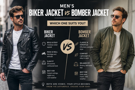Men's Biker Jacket vs Bomber Jacket - Which One Suits You?