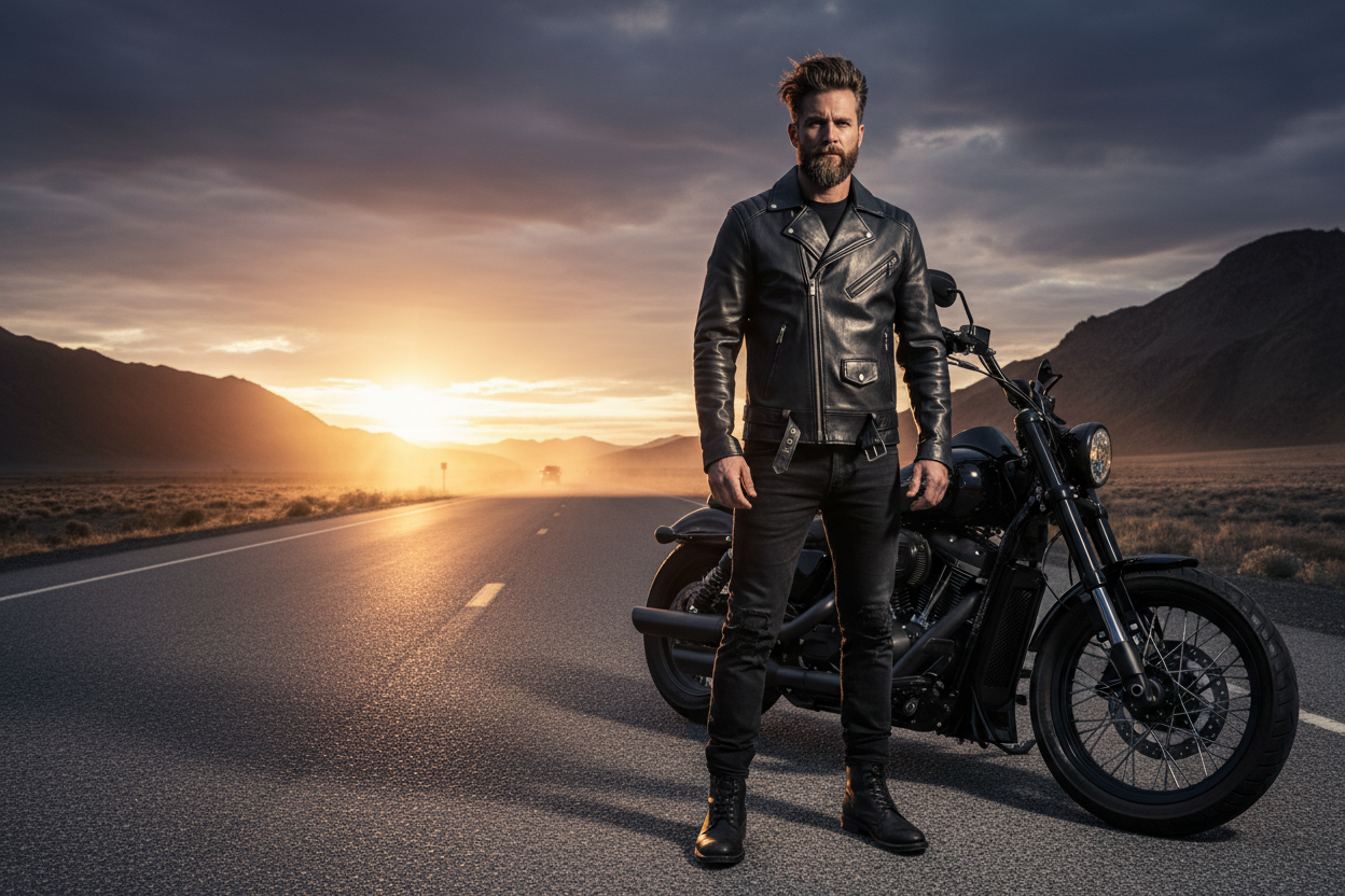 Men's Biker Style Jackets