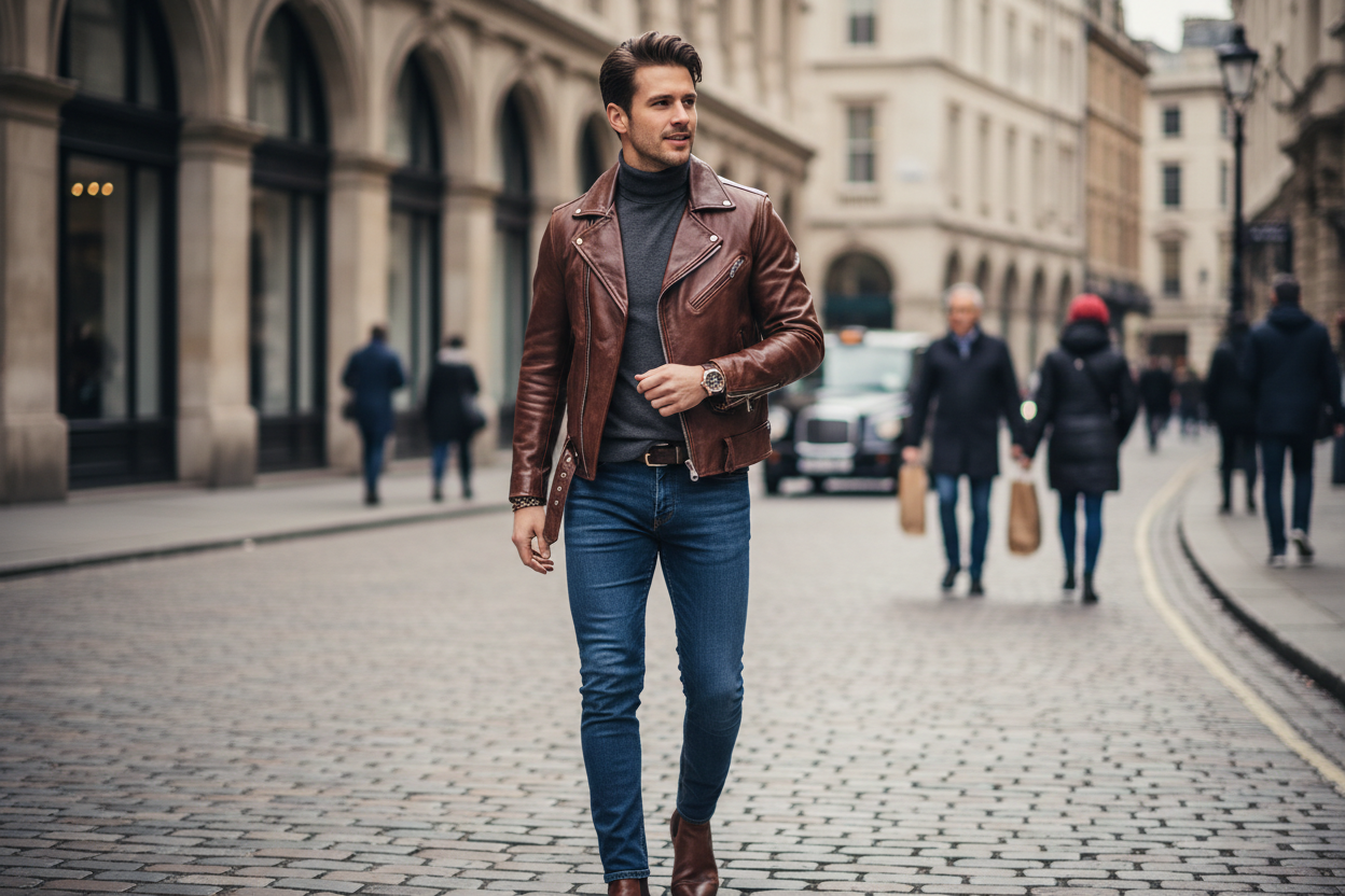 Men's Brown Leather Jackets
