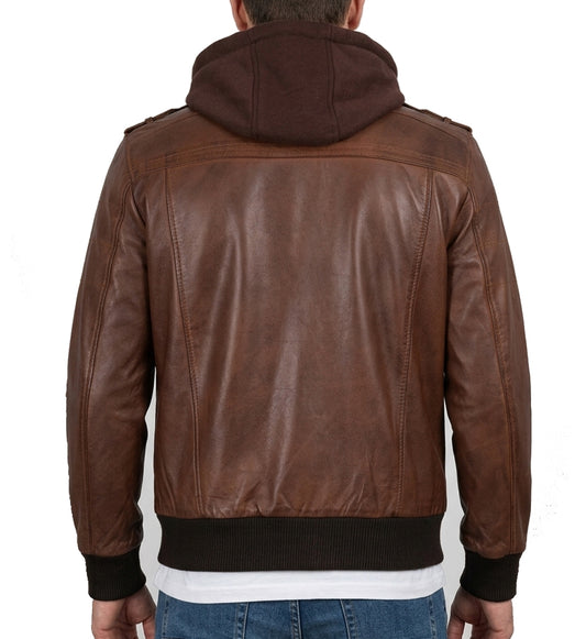 Bomberleatherjacketbrownmen