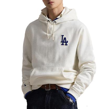 Dodgers Polo Ralph Lauren White Fleece Hoodie_jpg