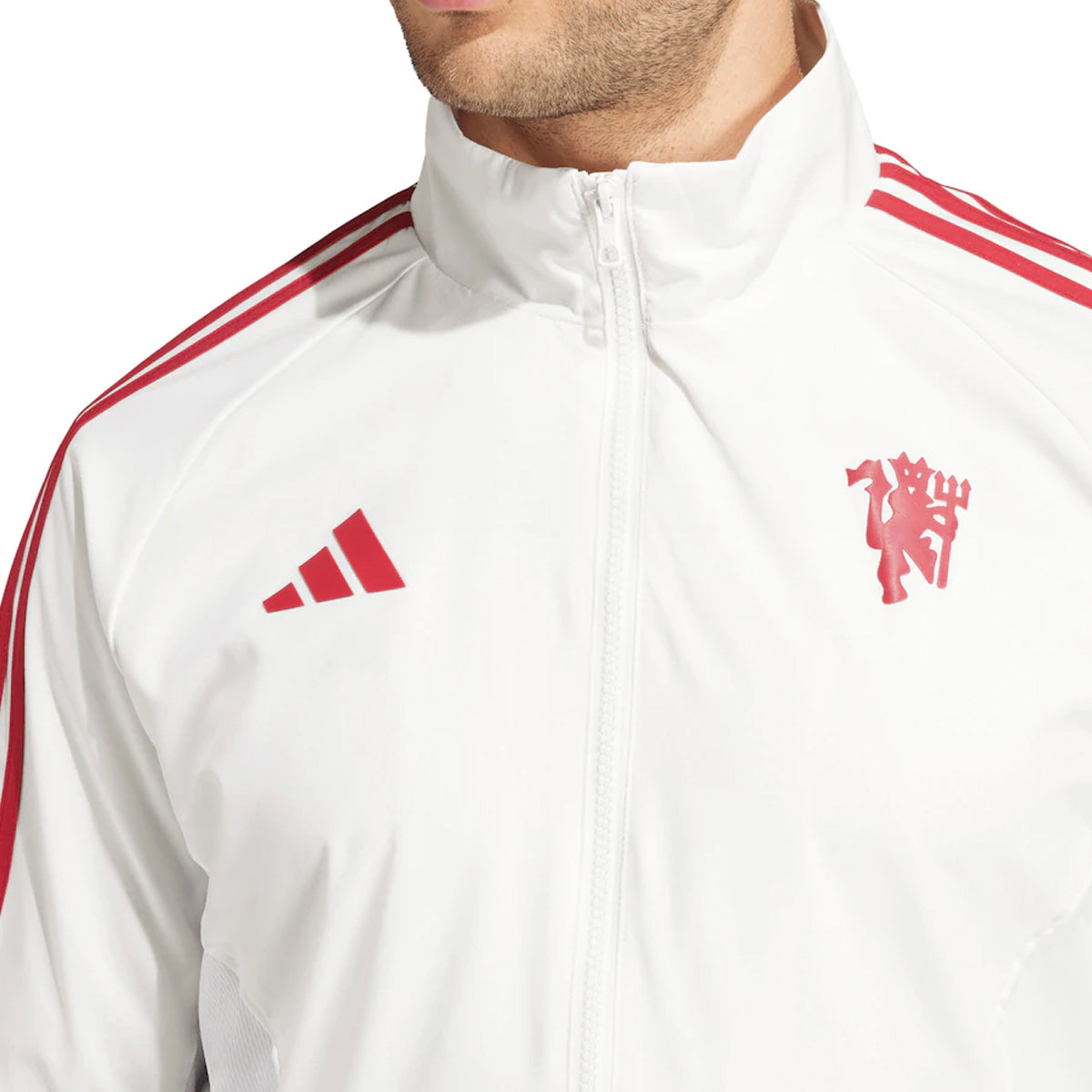 Manchester United adidas European Anthem Jacket - White