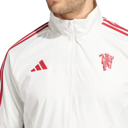 Manchester United adidas European Anthem Jacket - White