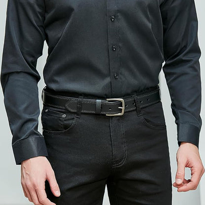 Casual Everyday Leather Jean Belt Black
