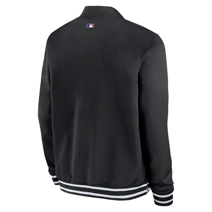 Men’s Los Angeles Dodgers Black Collection Dugout Relaxed Full-Zip Bomber Jacket