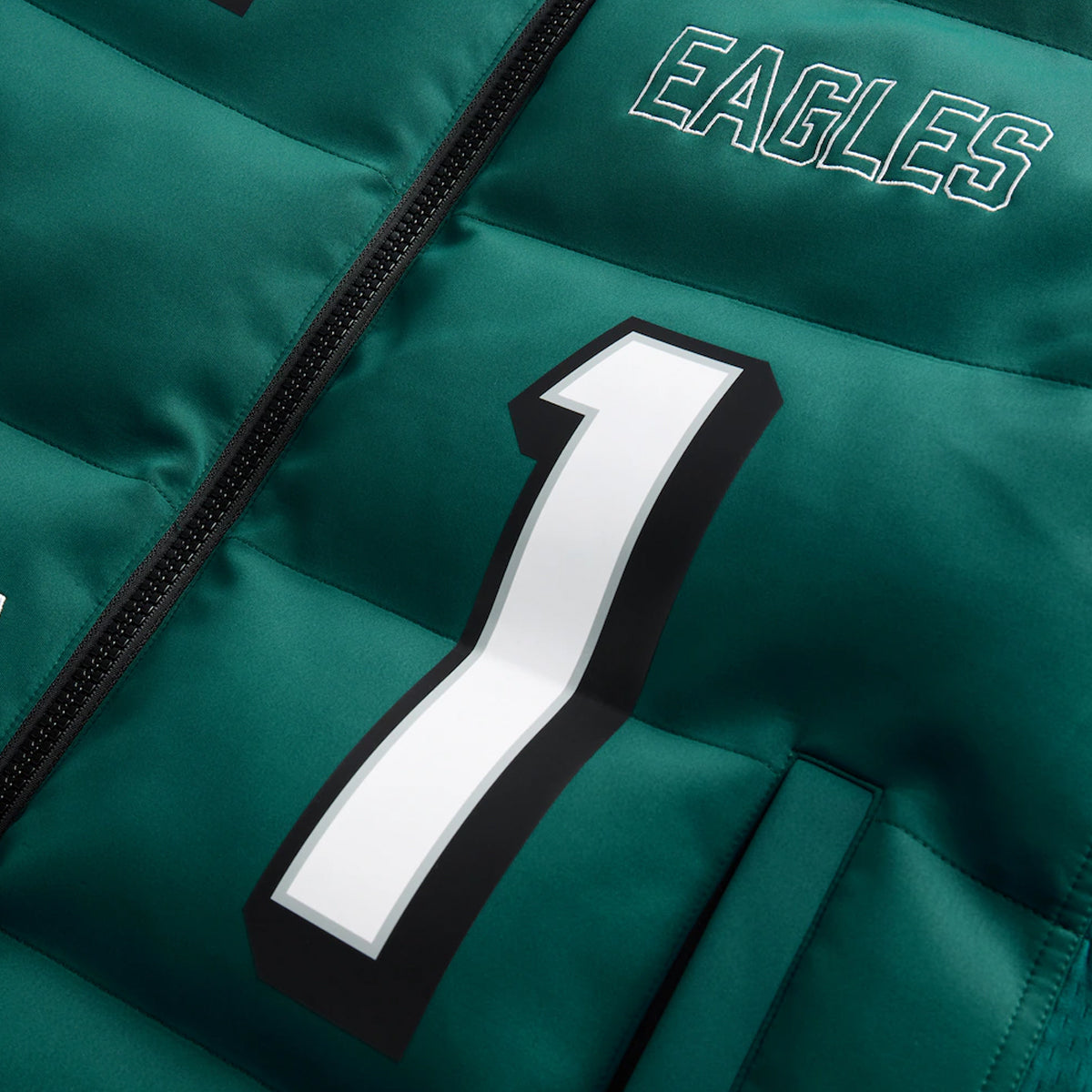 Jalen Hurts Philadelphia Eagles Unisex Off Season Player Puffer Jacket Midnight Green