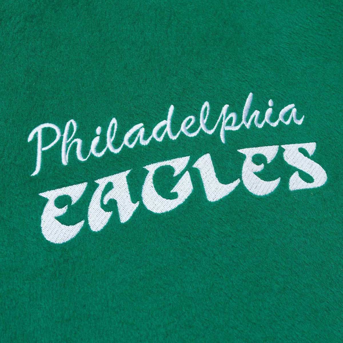 Philadelphia Eagles Mitchell & Ness Kelly Green Varsity Team Full-Snap Jacket