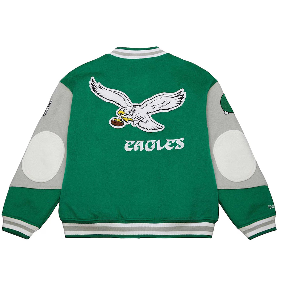 Philadelphia Eagles Mitchell Ness Kelly Green Varsity Team Full Snap Jacket
