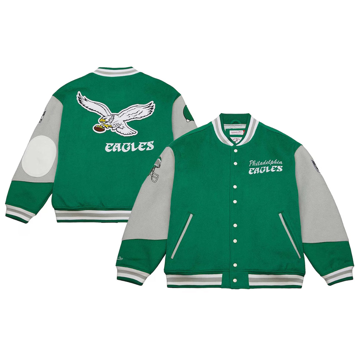 Philadelphia Eagles Mitchell Ness Kelly Green Varsity Team jacket