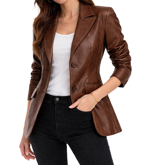 brownleathercoatforwomens