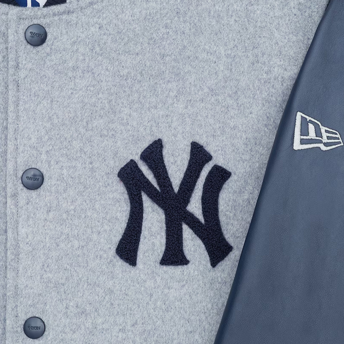 New York Or Nowhere Gray and Navy Varsity Jacket Men