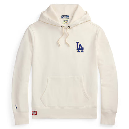 Dodgers Polo Ralph Lauren White Fleece Hoodie